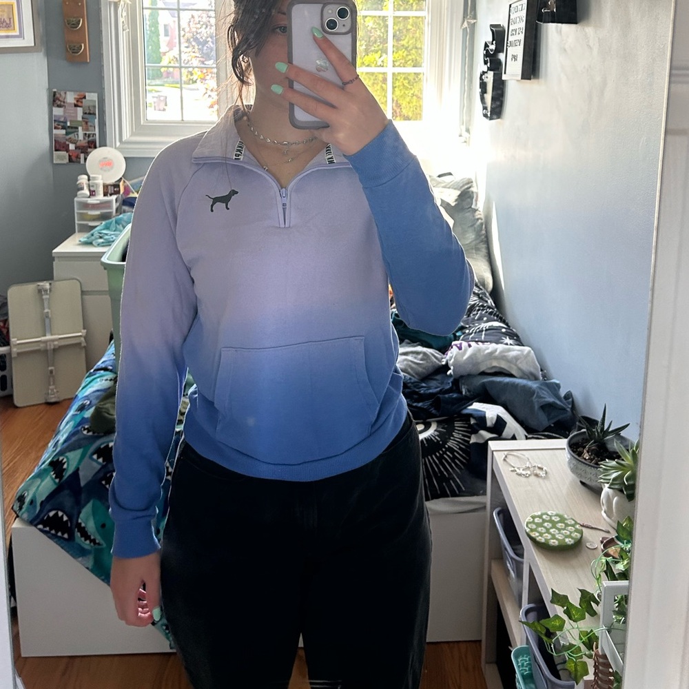 Pink Ombré Quarter Zip
